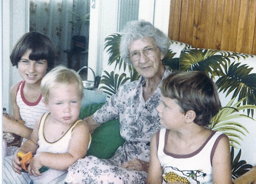 Tracy, Alex and Matt with their Great-grandmother Marie