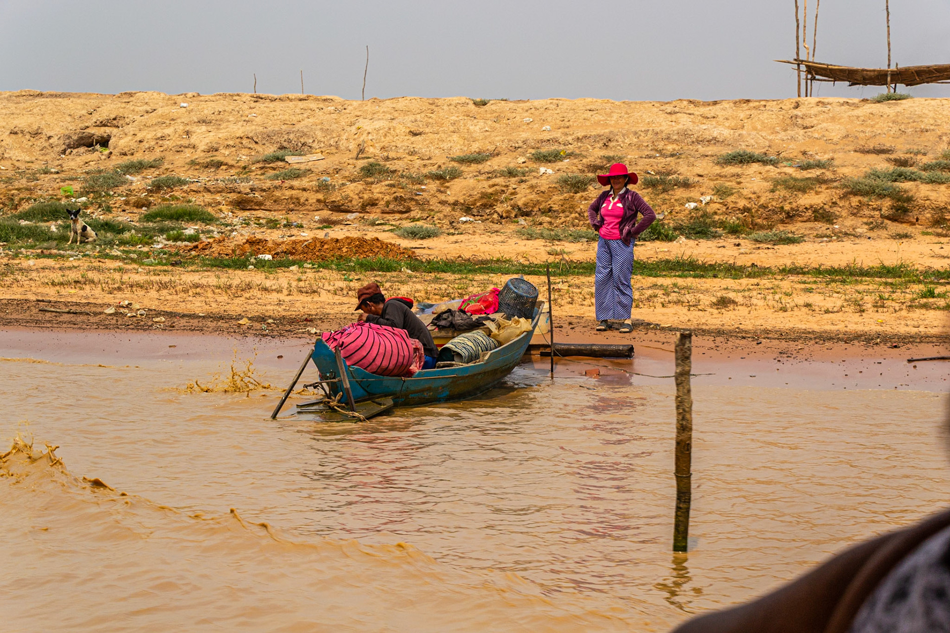 Local people carry on with their lives despite the harsh conditions.