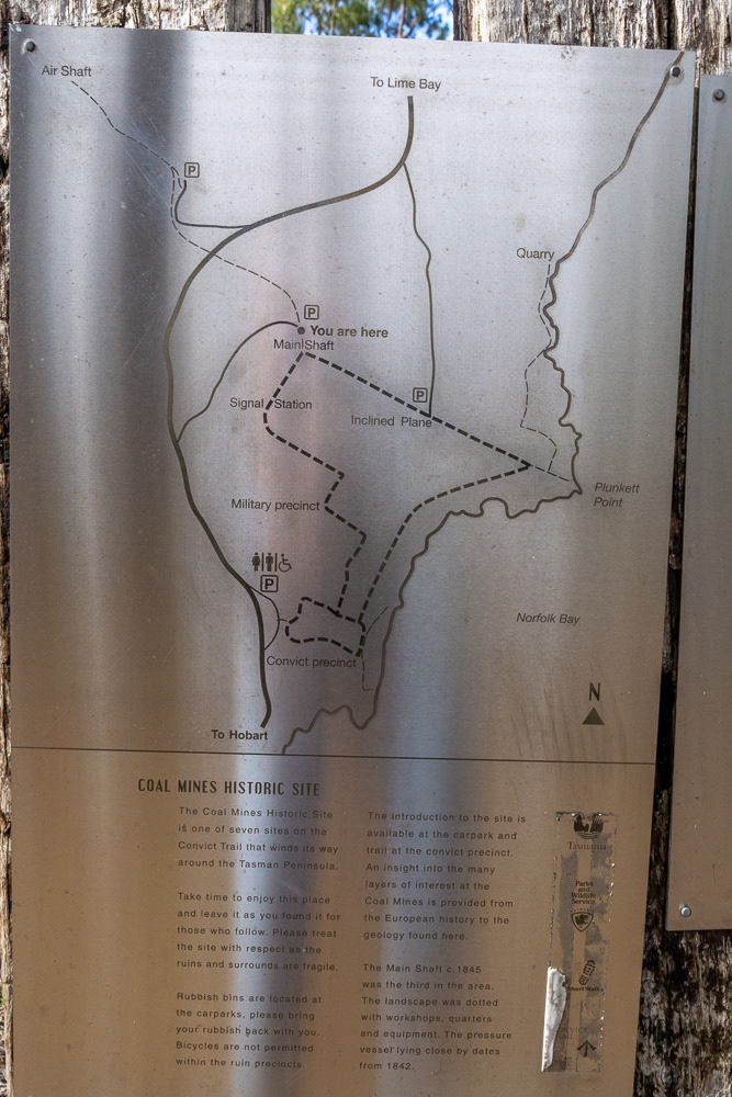 A plaque gives an insight to the extent of the Historic coal mine site.