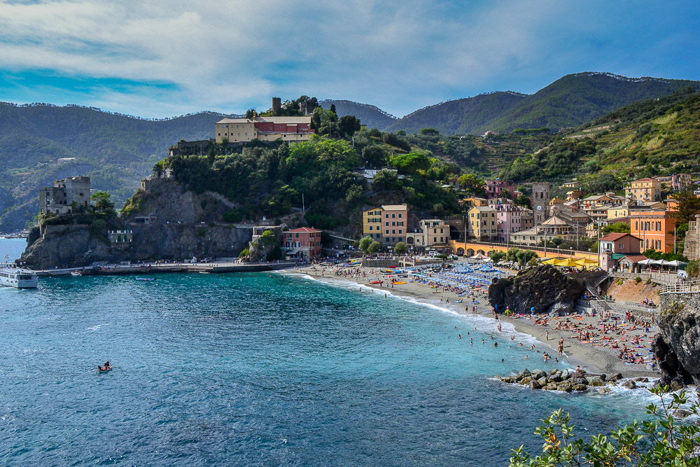 The beach is the only extensive sand beach in the Cinque Terre.