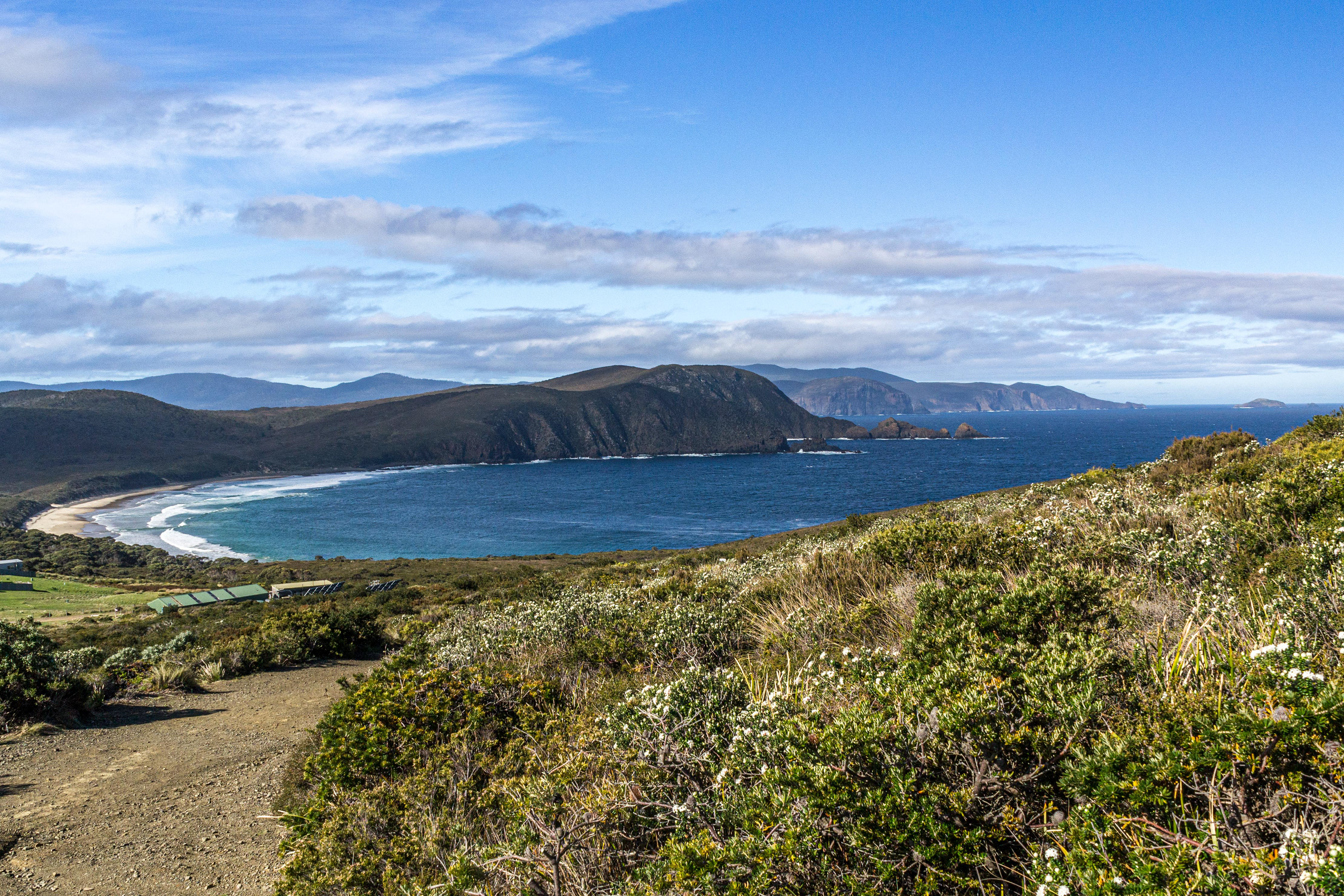 The spectacular vista over Cloudy Bay.