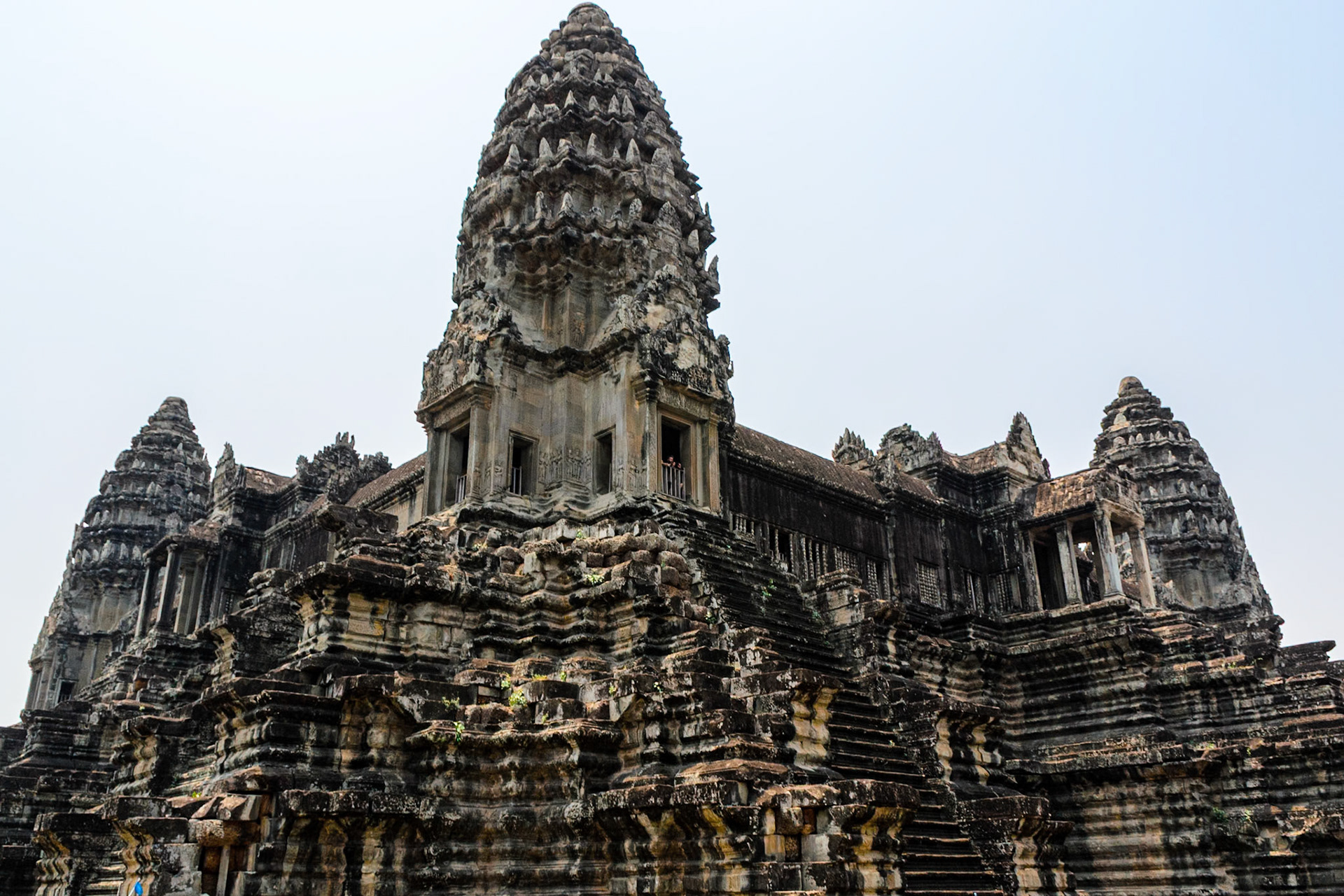 One of the four corner towers of Angkor Wat.