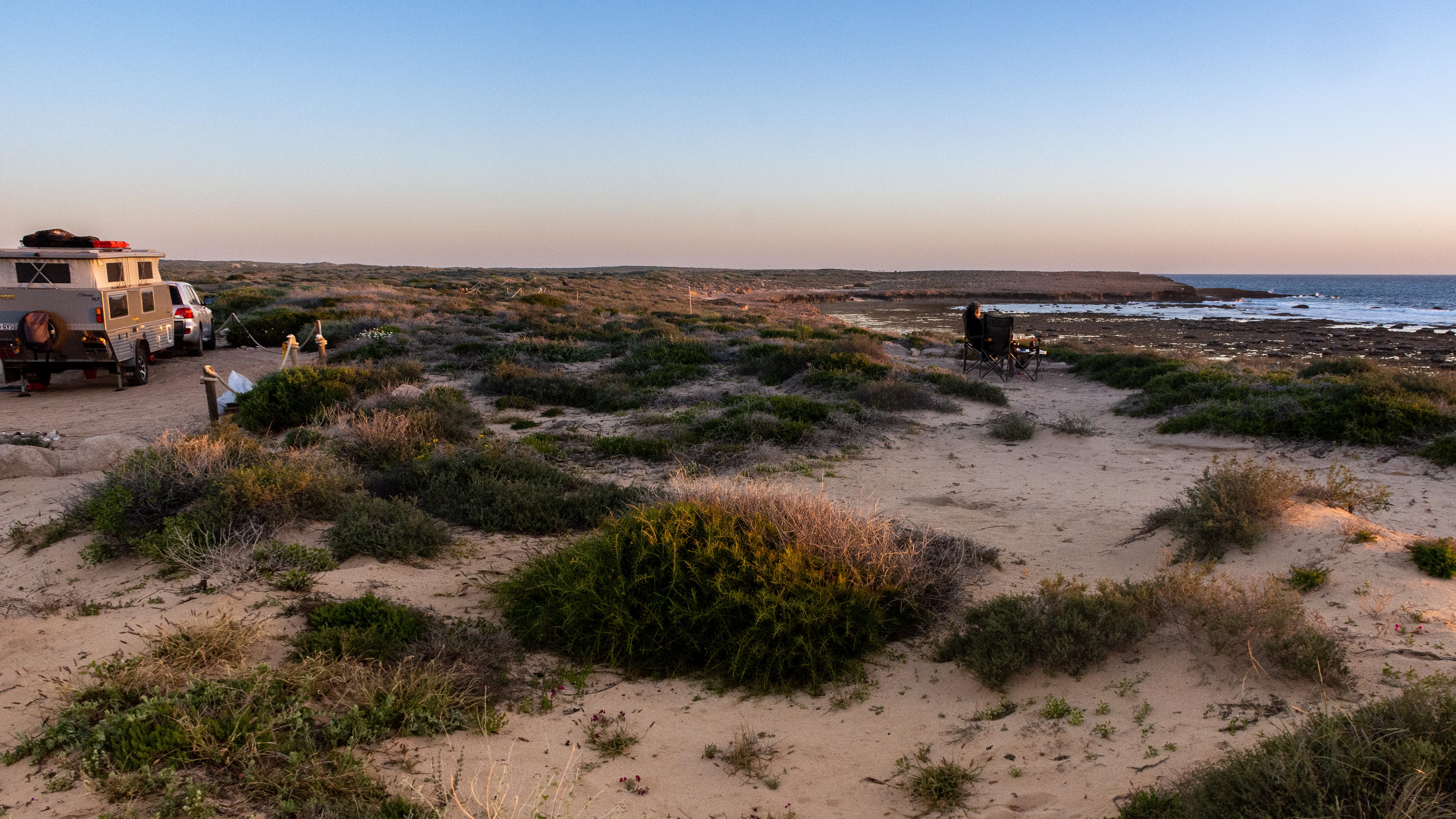 Quobba Station - ocean views from our campsite