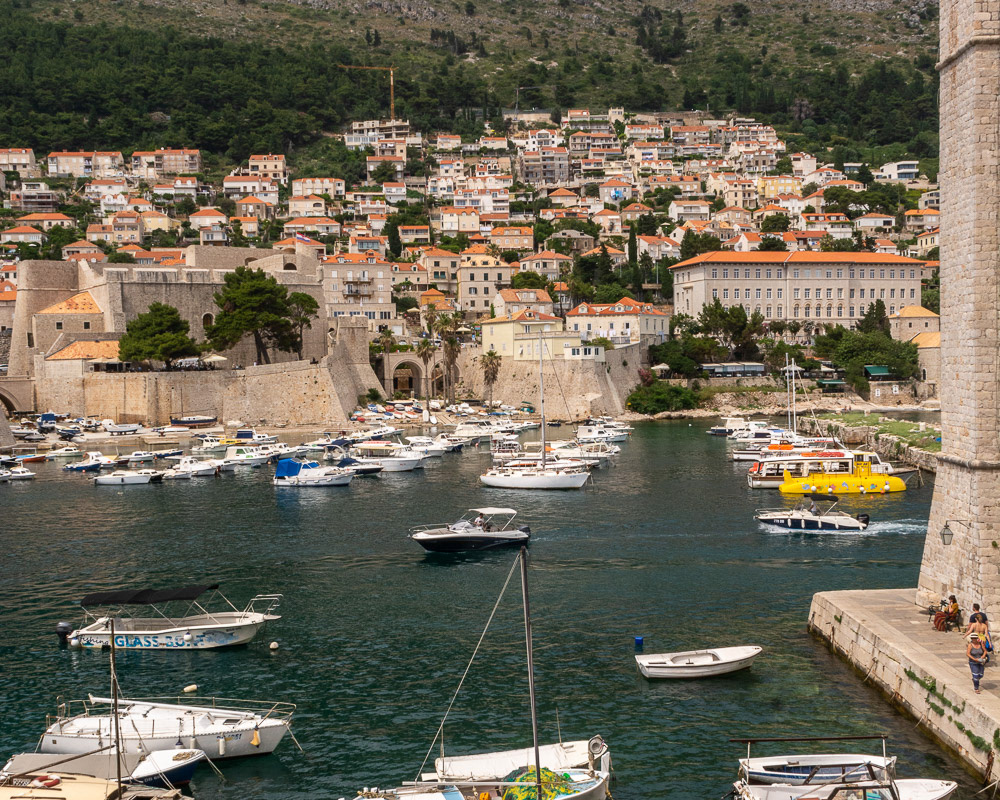 Looking over the Old Port with Ploce Vrata's stone bridge in the background.