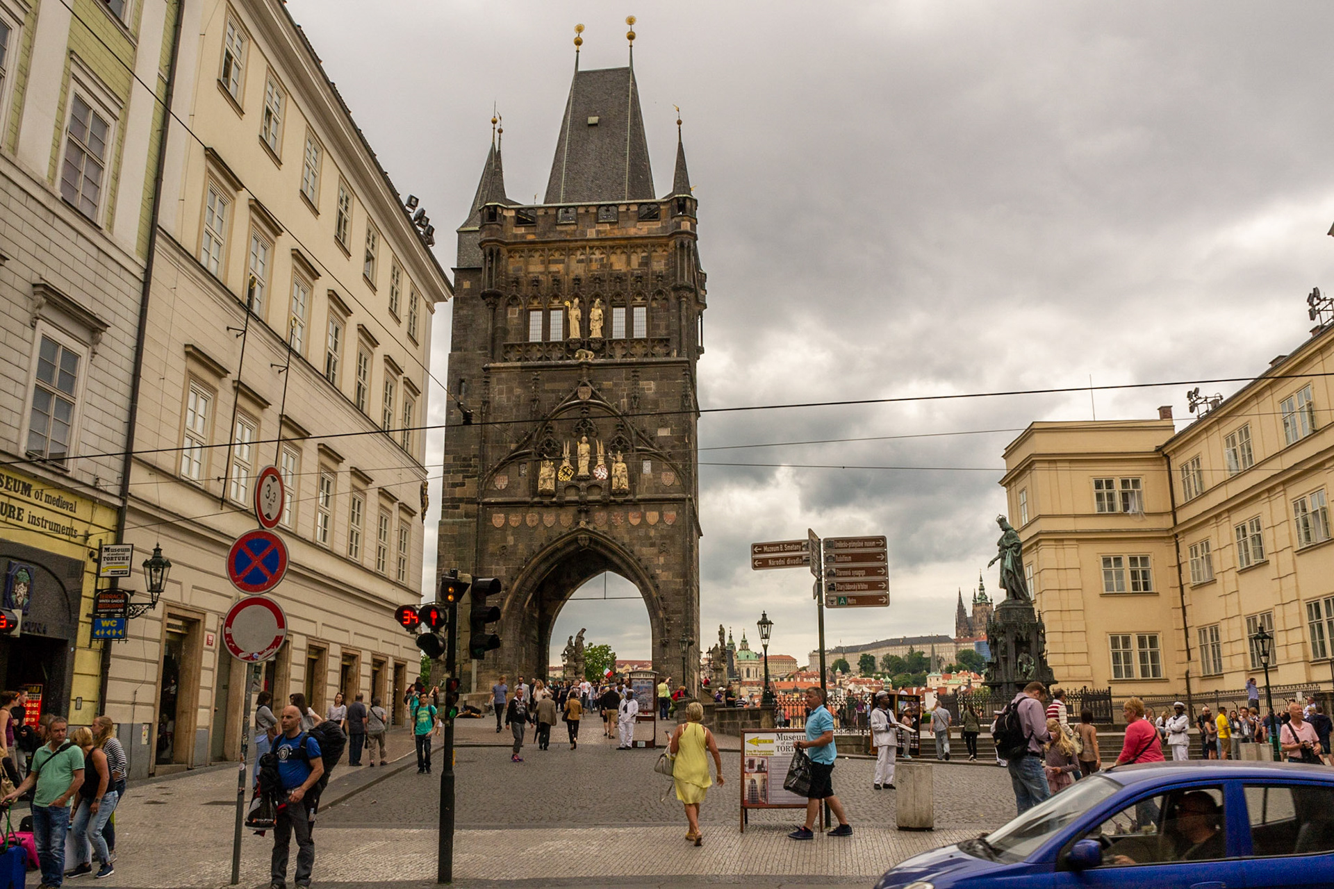 The Old Town Bridge Tower leading onto the Charles Bridge is an impressive piece of medieval architecture