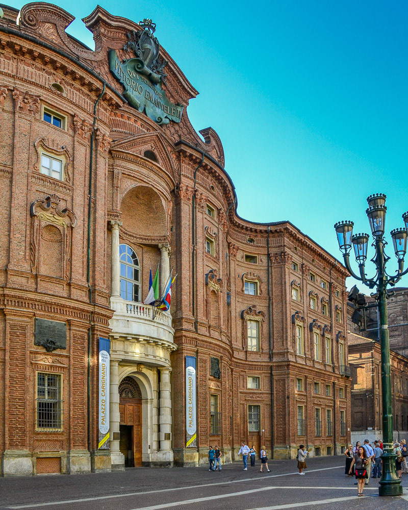 Baroque façade of Palazzo Carignano.