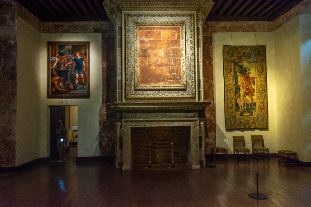 Château des ducs d'Épernon - historic tapestry and art.