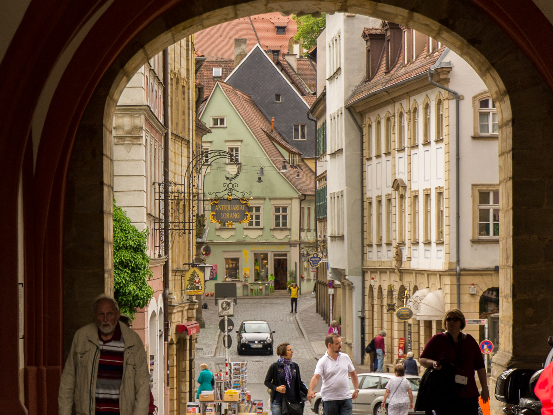 Entering the Old Town area through gates of the intact Old Town Walls.