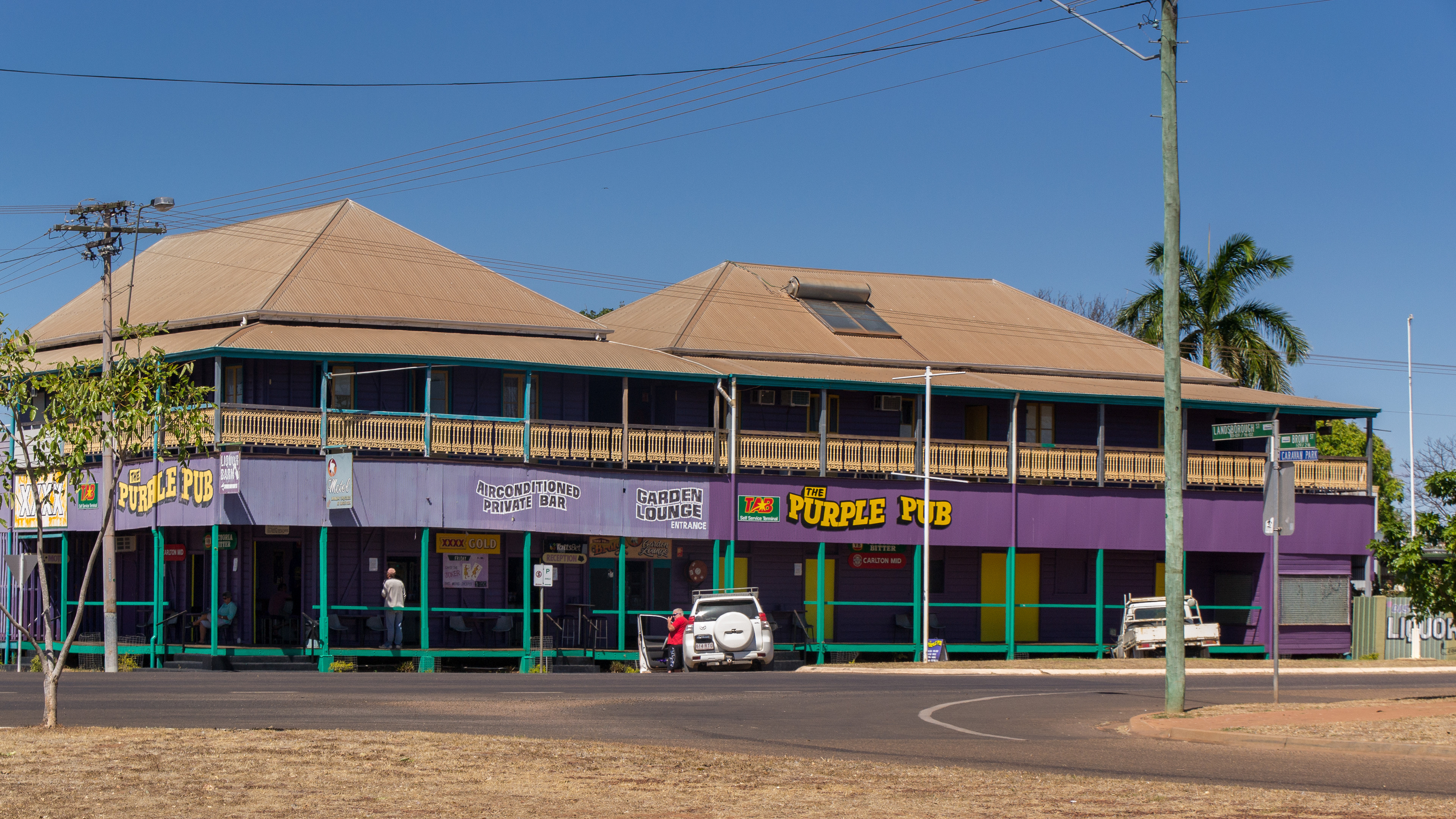 The Purple Pub catches our eye as we drive into Normanton.