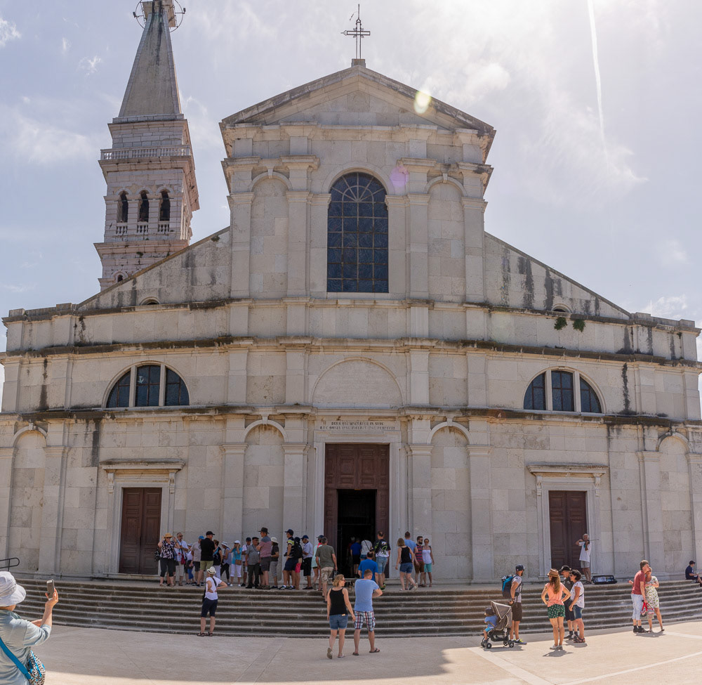 The western facade of the Church of St Euphemia.