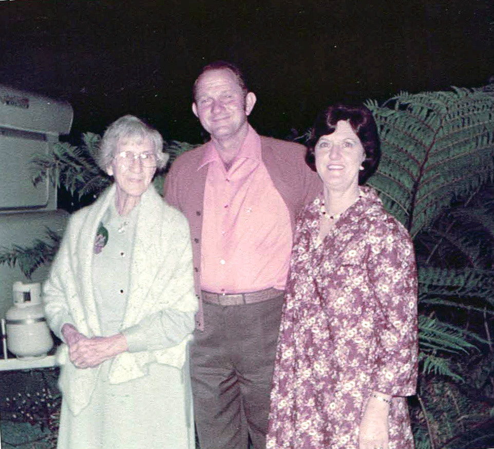 Marie with Ed and Nell on her 80th birthday