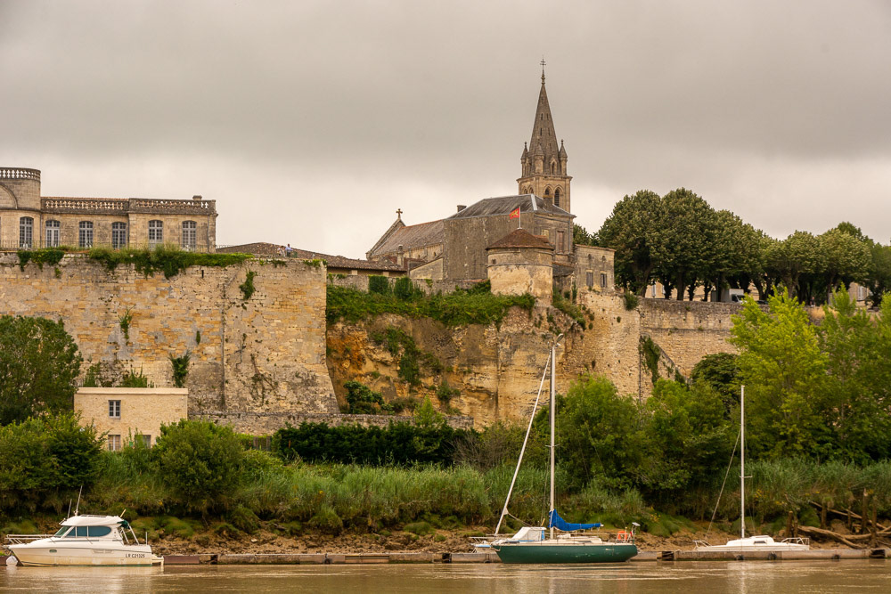 Saint-Geronce Church and belltower in the Citadel overlooking the lower town and river.