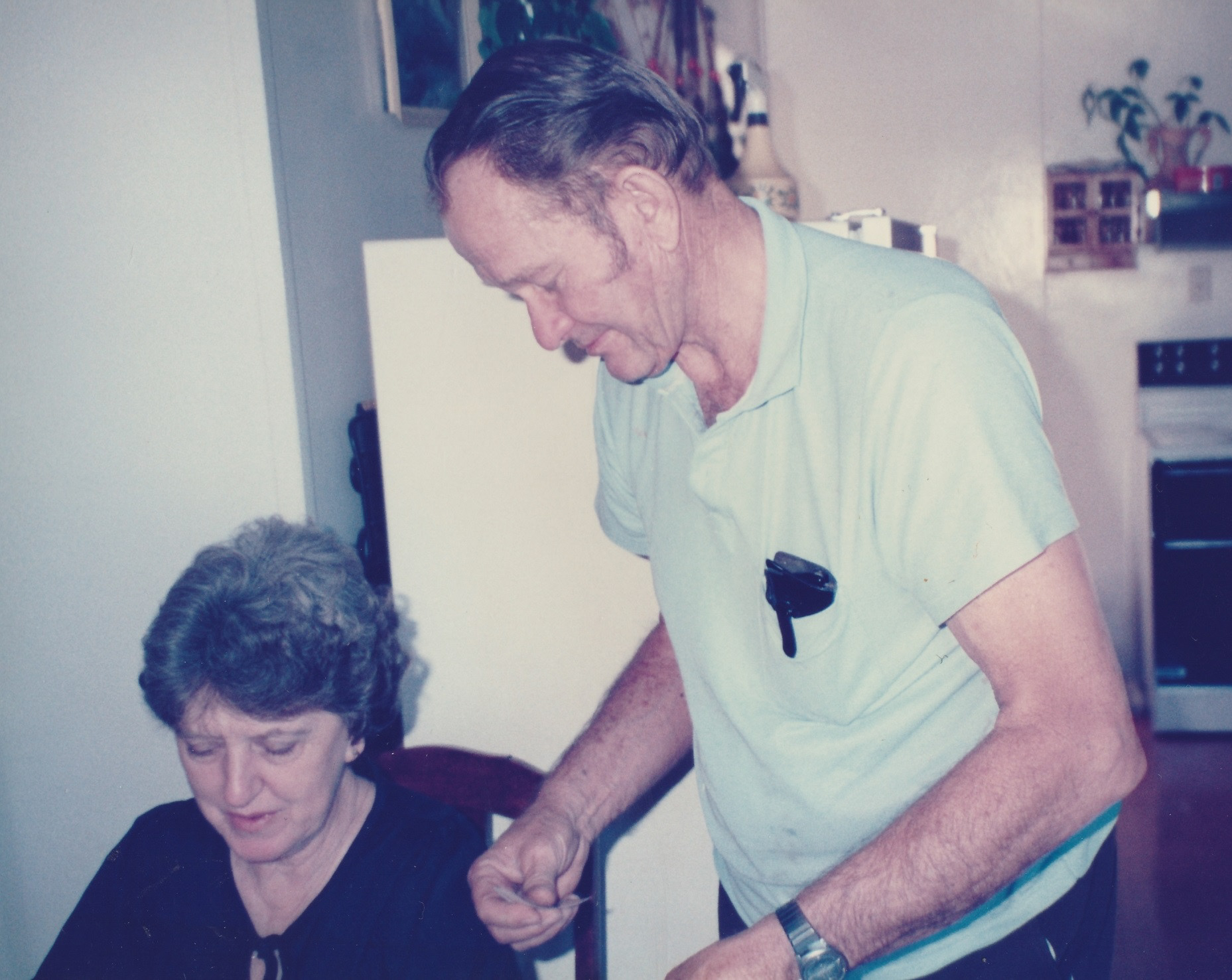 Ed and Nell in the kitchen at Salamanca St.
