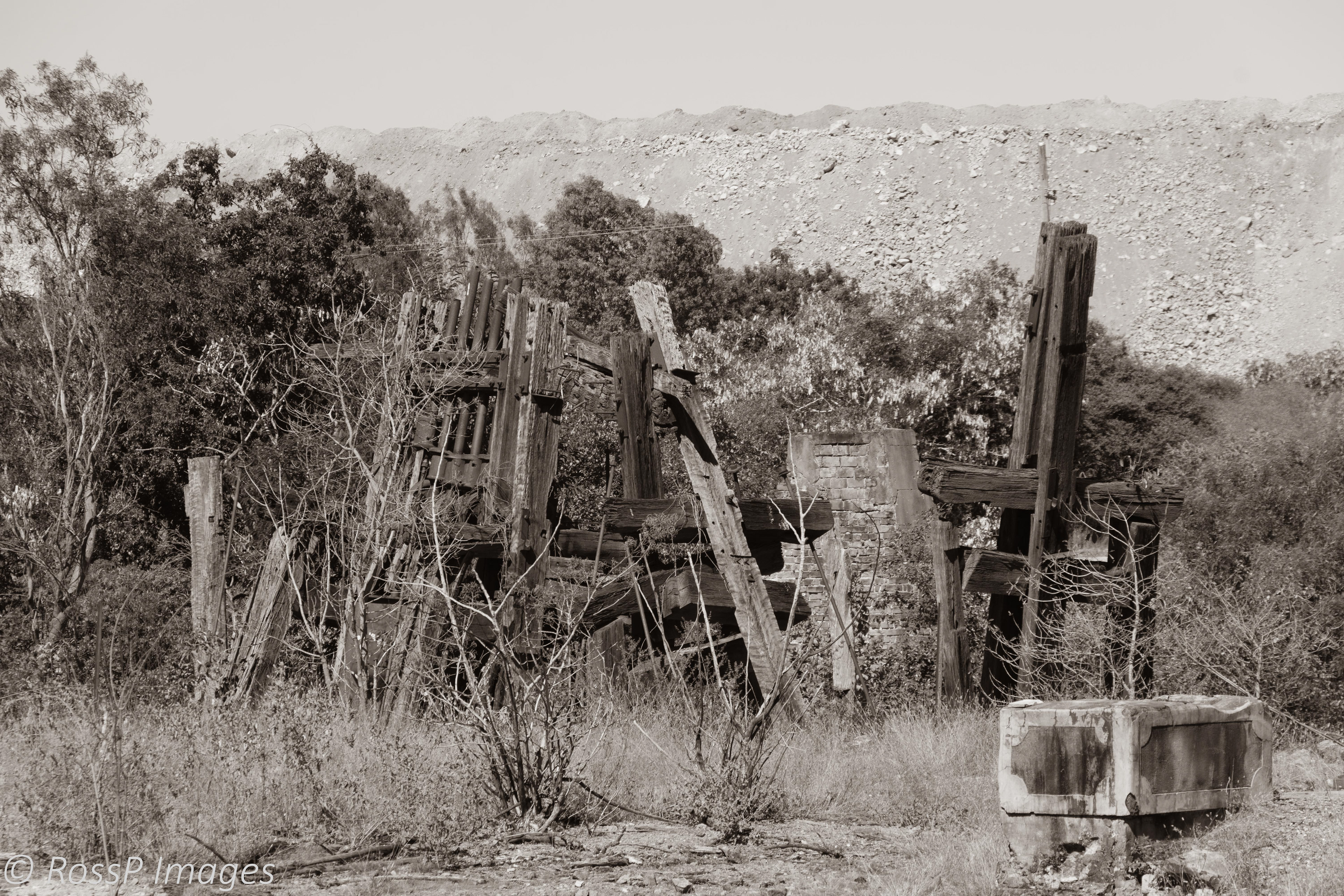Remnants of the Mabel Mill stamper battery which was located nearby to the furnace building.