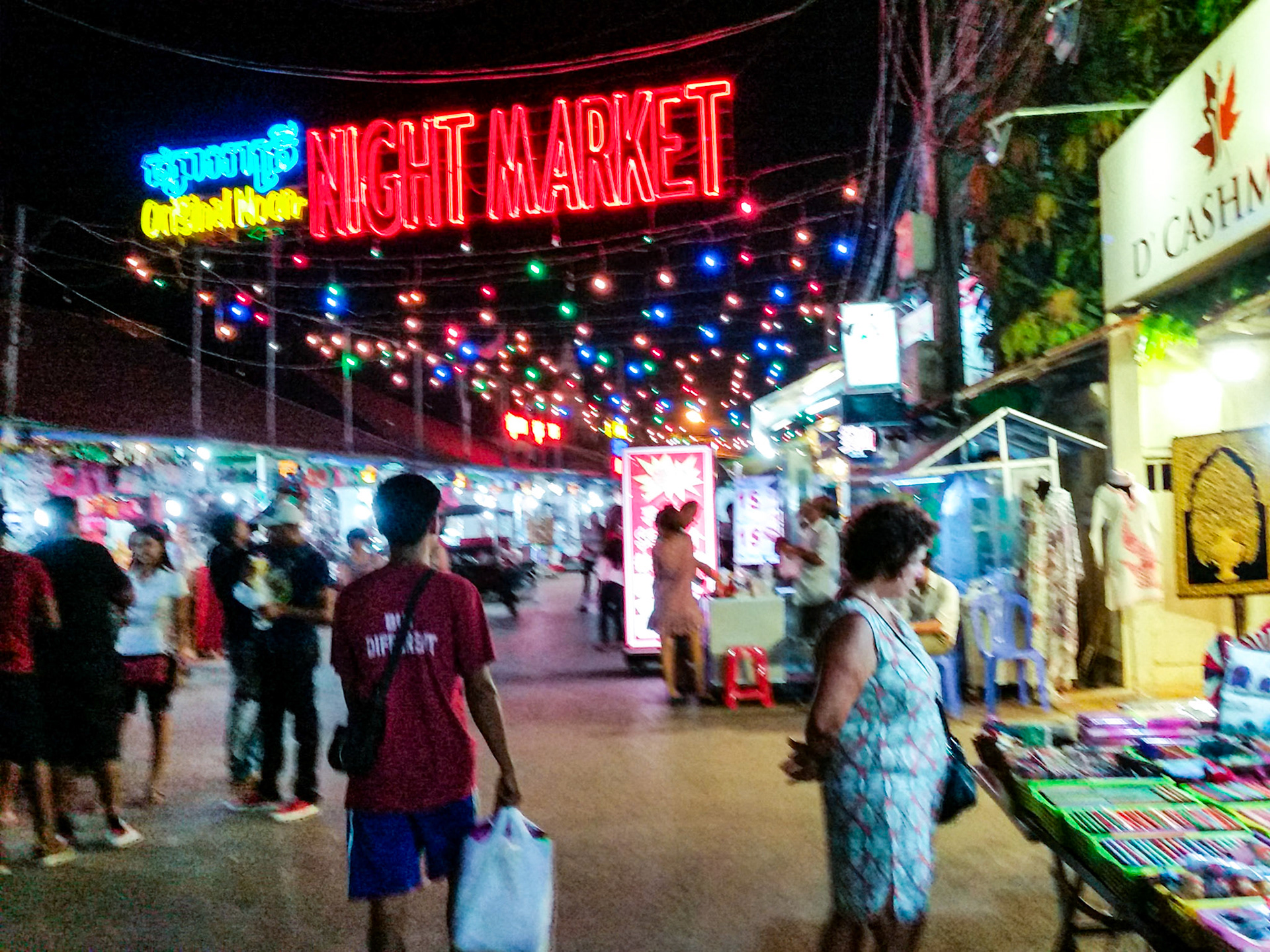 Exploring the night markets.