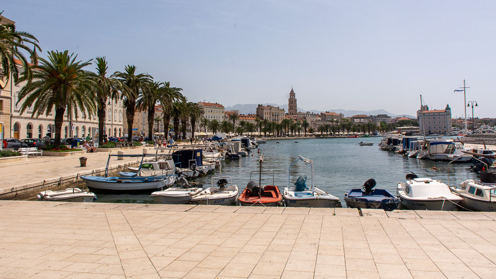 Matejuska Cove looking towards Diocletian's Palace.