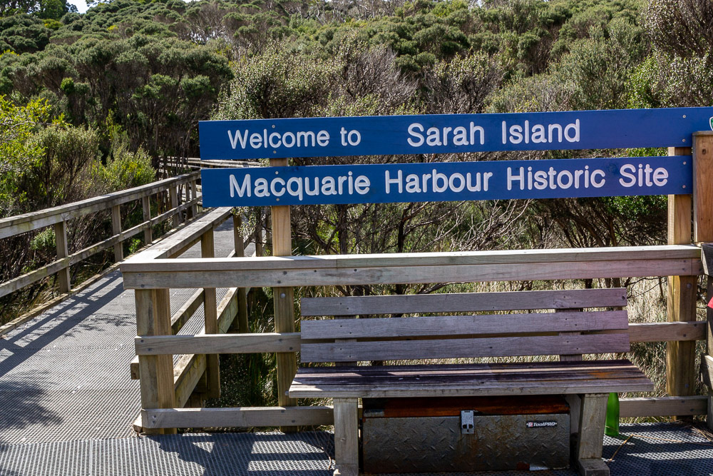 Visitors are now welcomed on arrival at the jetty.
