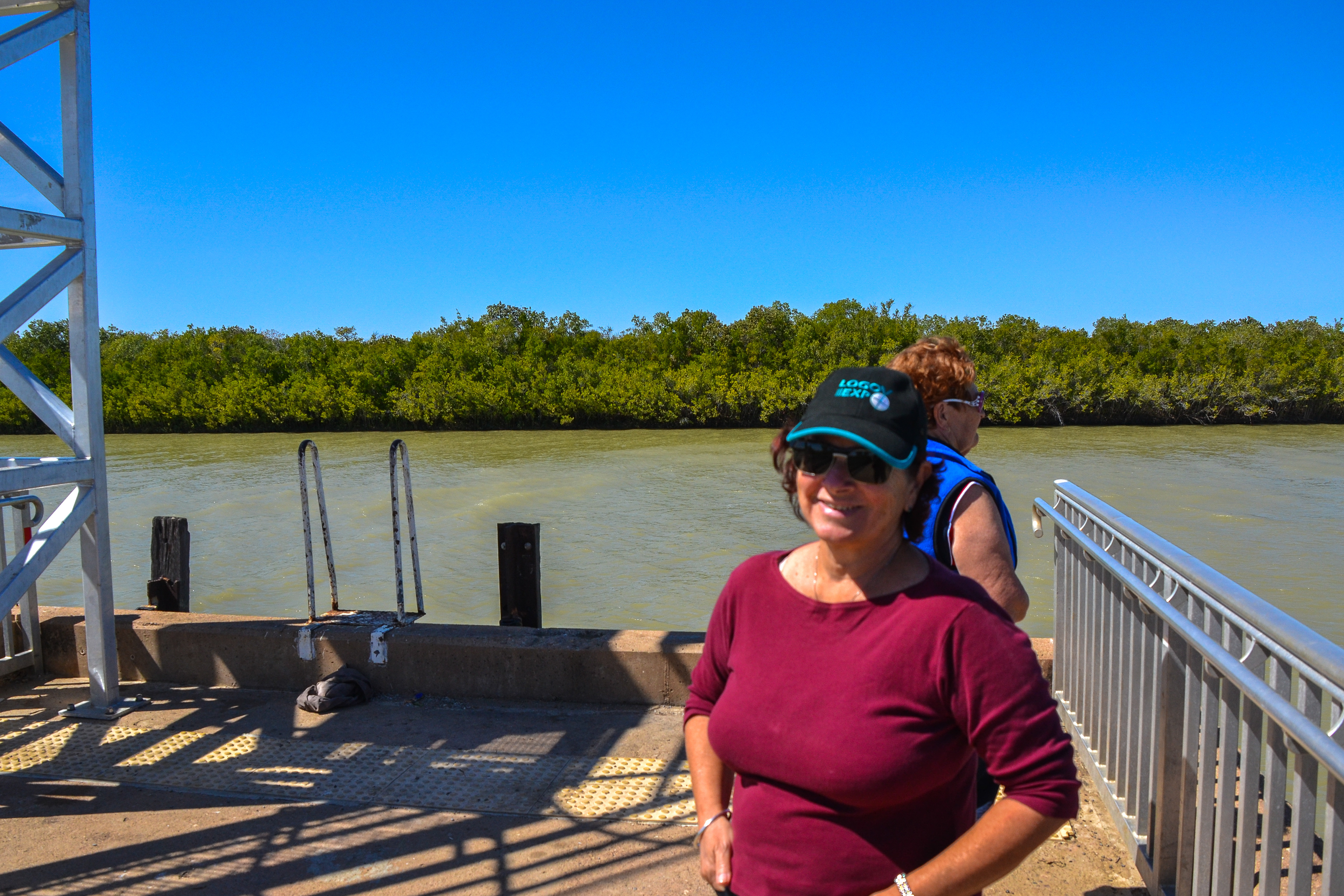 On the jetty at the Albert River.