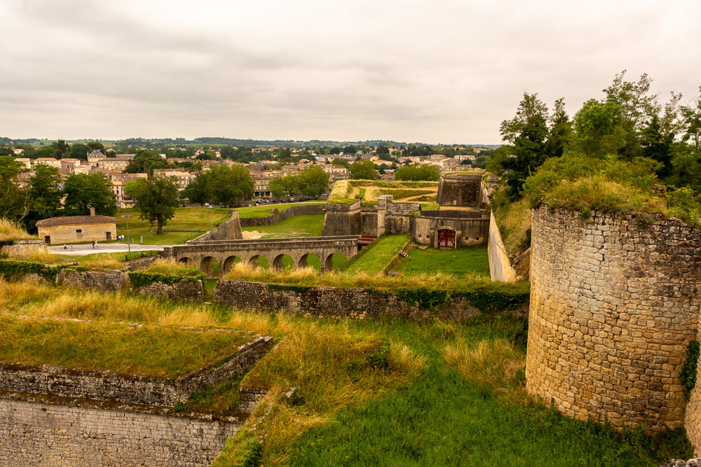 The entrance approach to the Royal Gate of the citadel Vauban de Blaye.