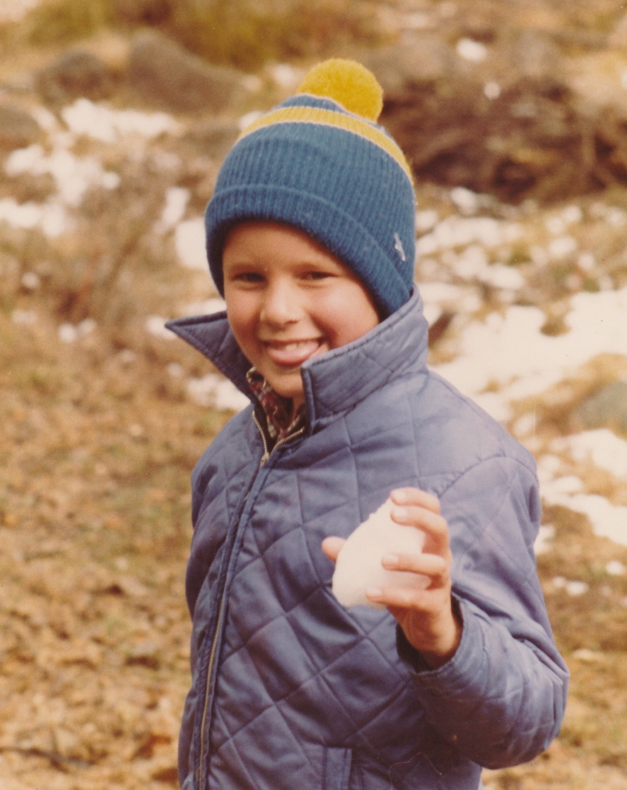 Matt's first feel of snow