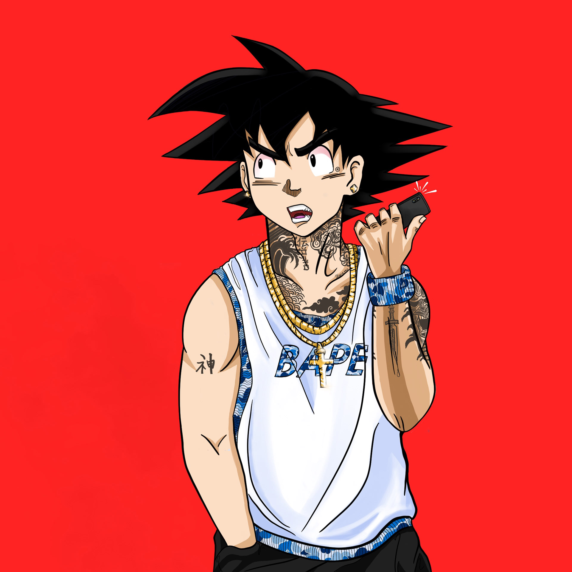 Dragon Ball Z x A Bathing Ape Collab Mockup @KMUIII