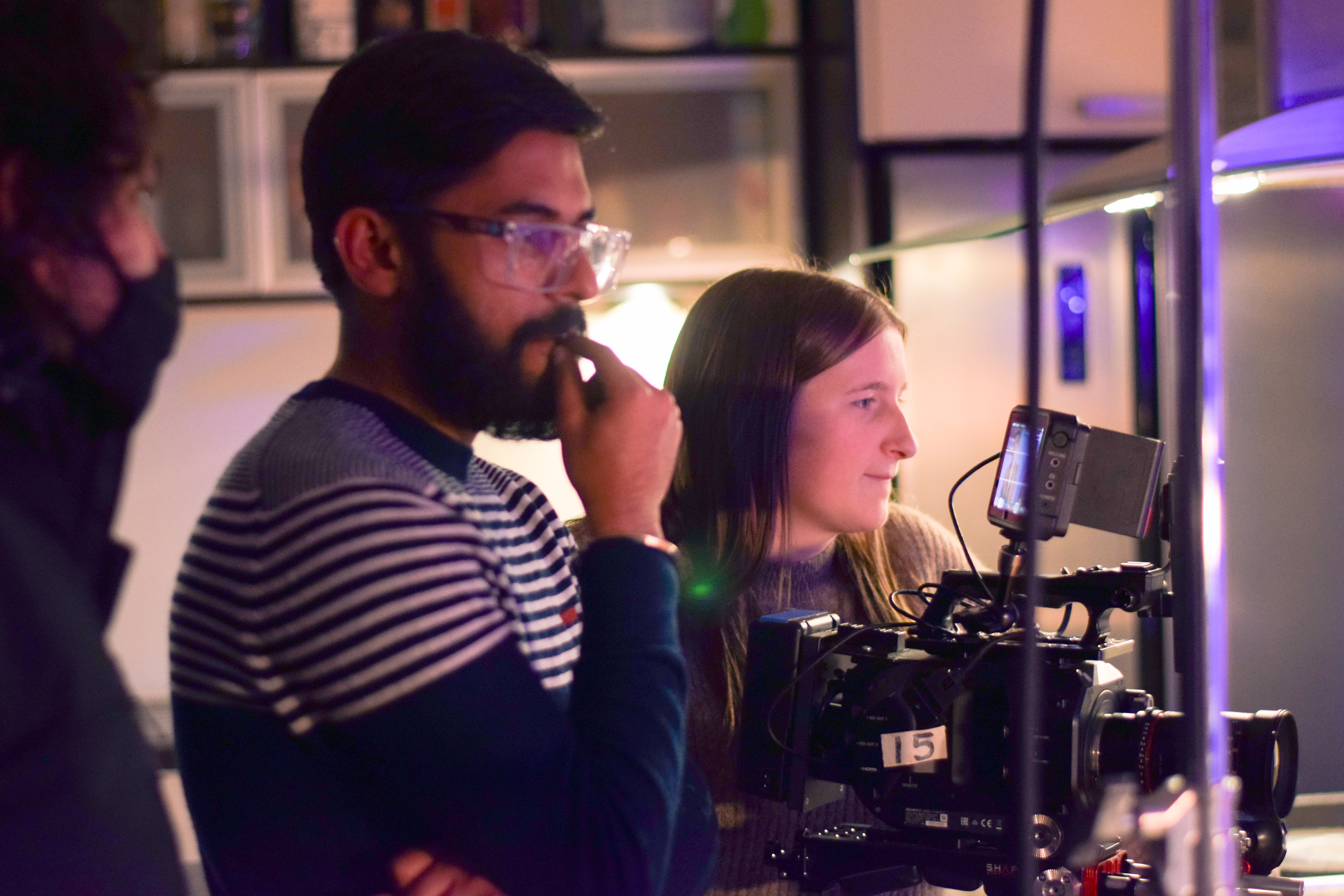 With the director
