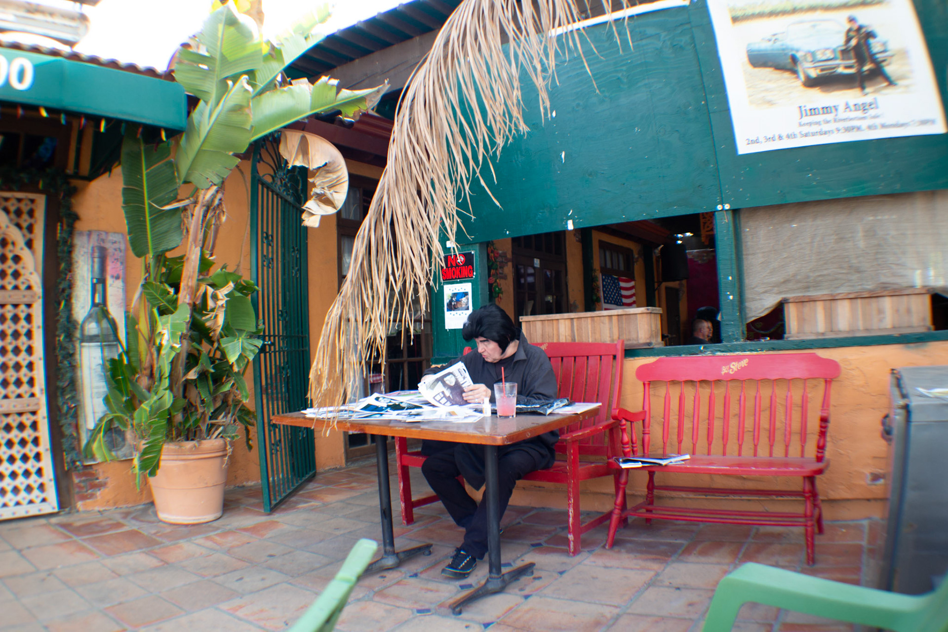 Jimmy Angel Reading Paper