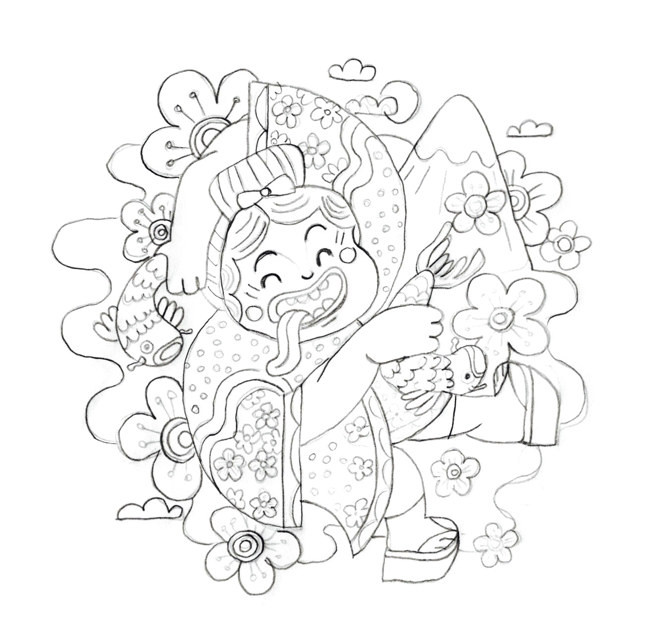 Rough Sketch of Geisha