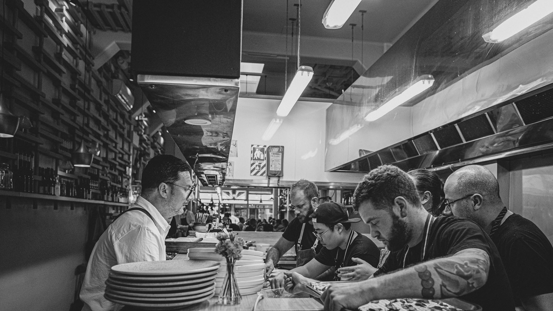 Kitchen scene at Bistronomy