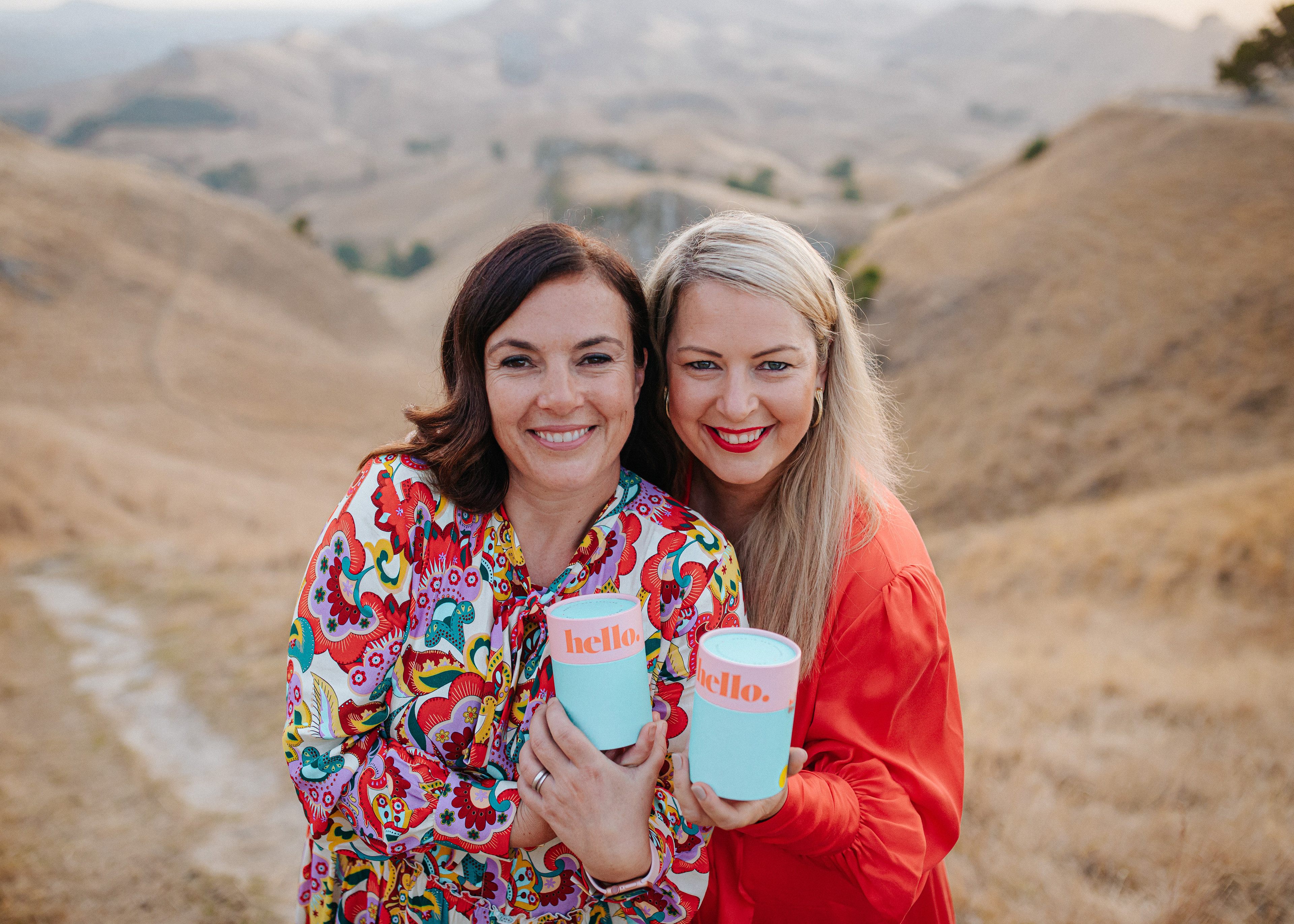 The Hello Cup boss girls Mary Bond and Robyn McLean