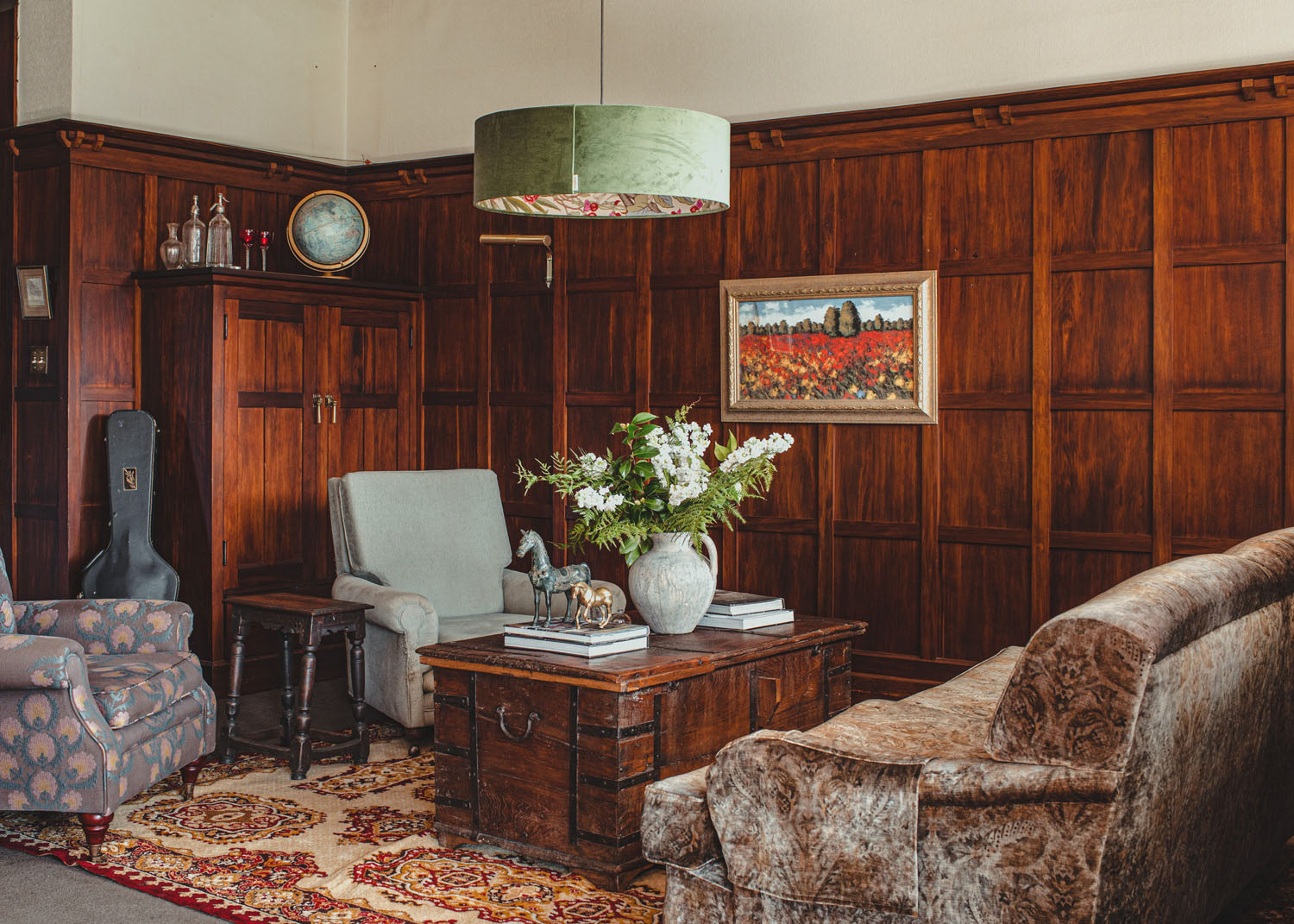 Wood panels are throughout Wallingford Homestead