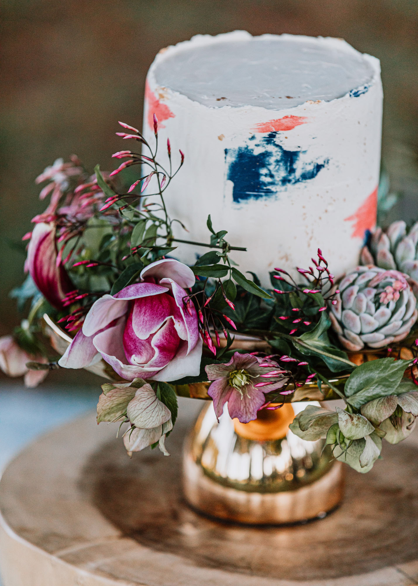 Cake by Rubylicious Cakes and florals by Bellarosa Flowers