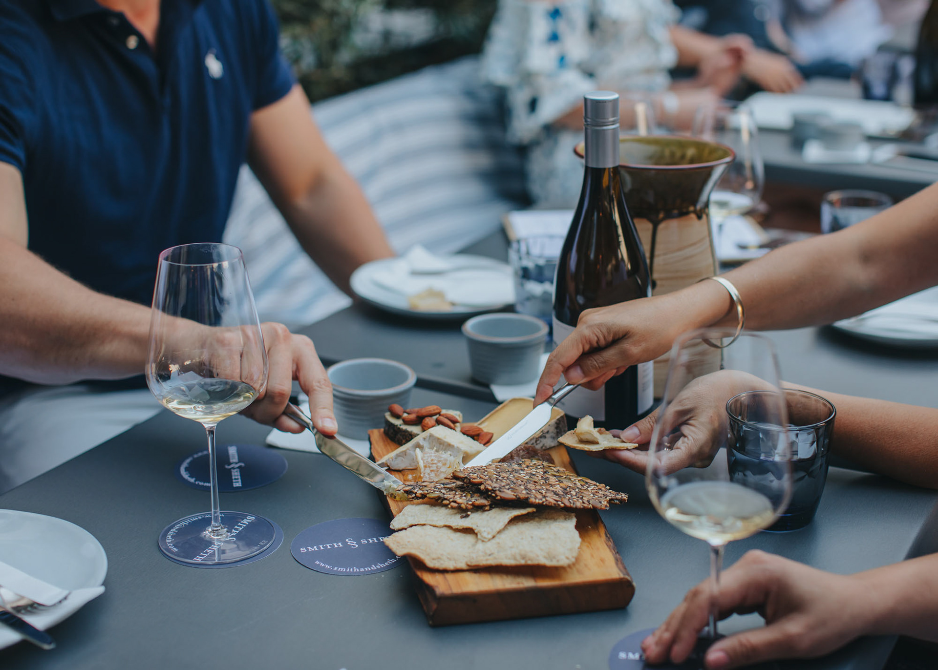 Nibbles and wine with friends