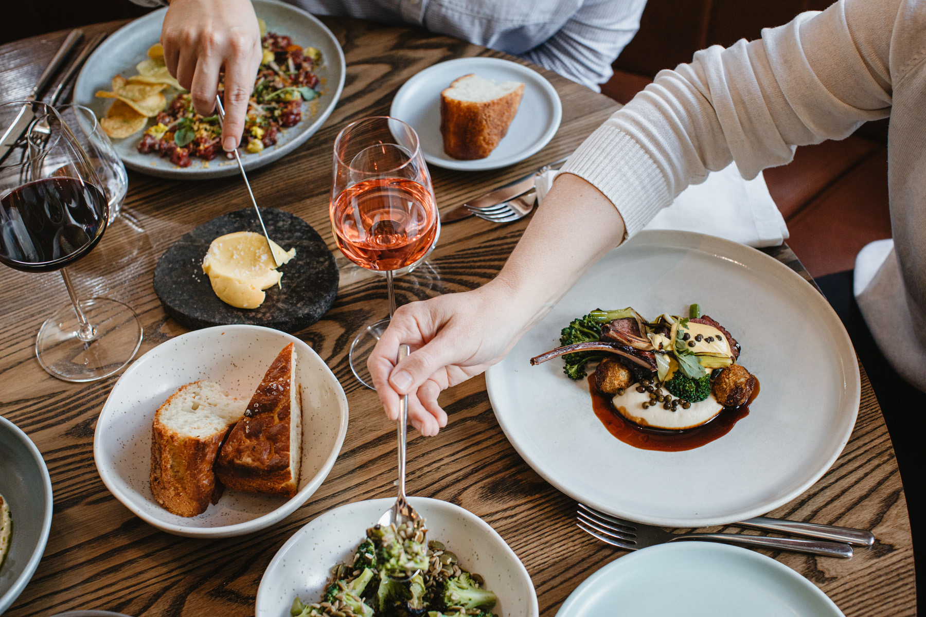 Craggy Range - table laden with dishes from the summer menu