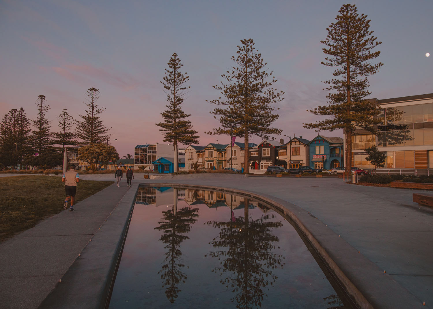 Marine Parade's Six Sisters in the light before sunrise
