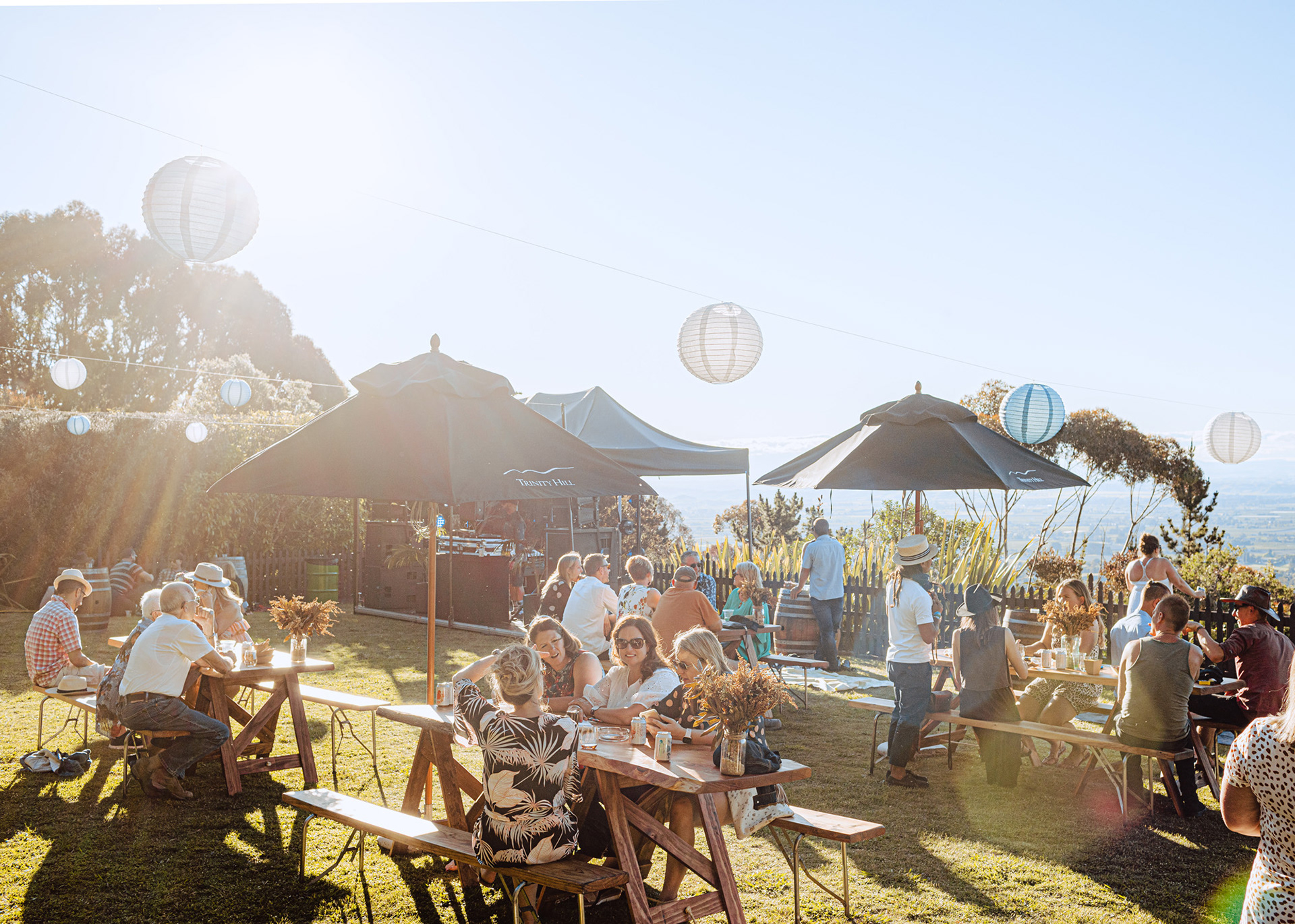The Peak House in Havelock North, FAWC event with the sun streaming into the event space