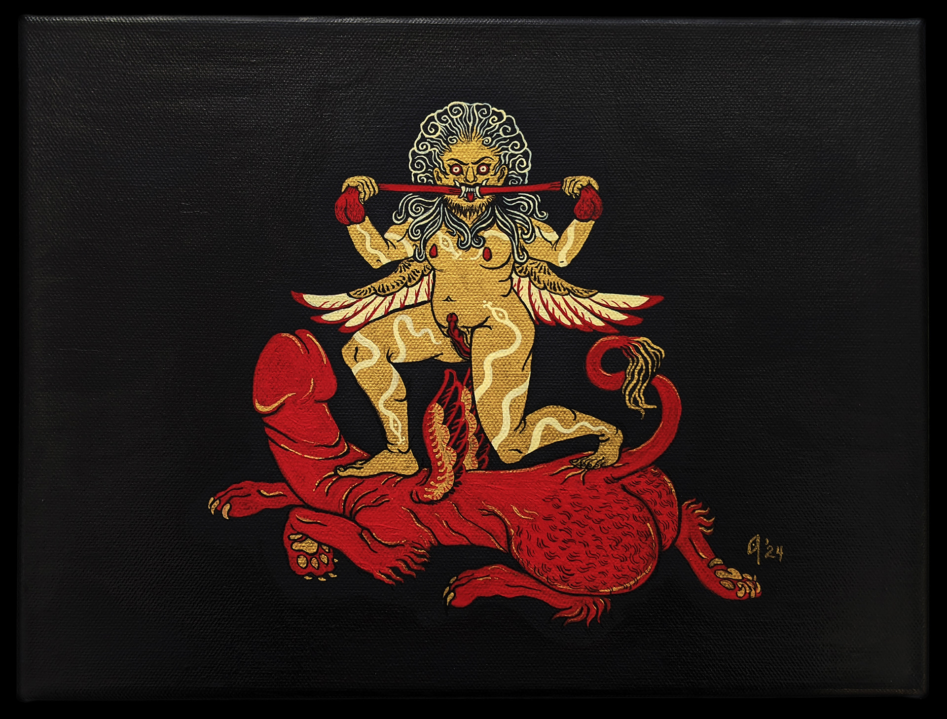 La Force (2024) - acrylic ink and gouache on canvas