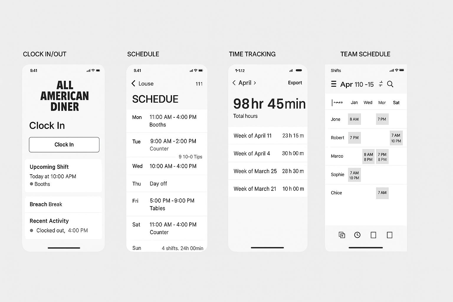 Initial Low-Fidelity Wireframes