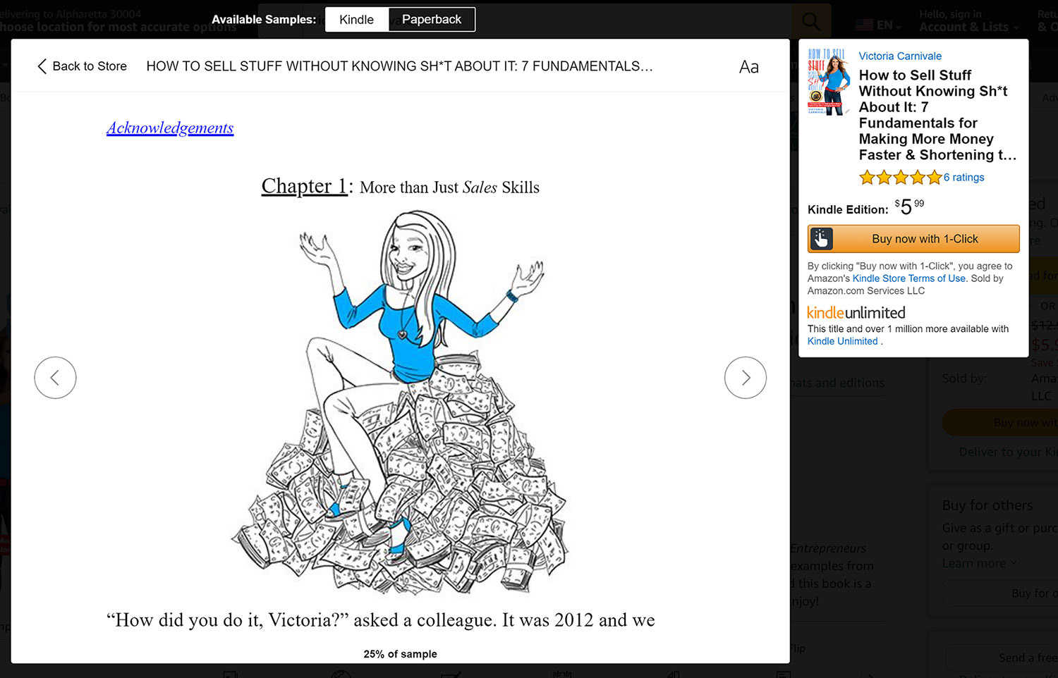 Screenshot of digital book