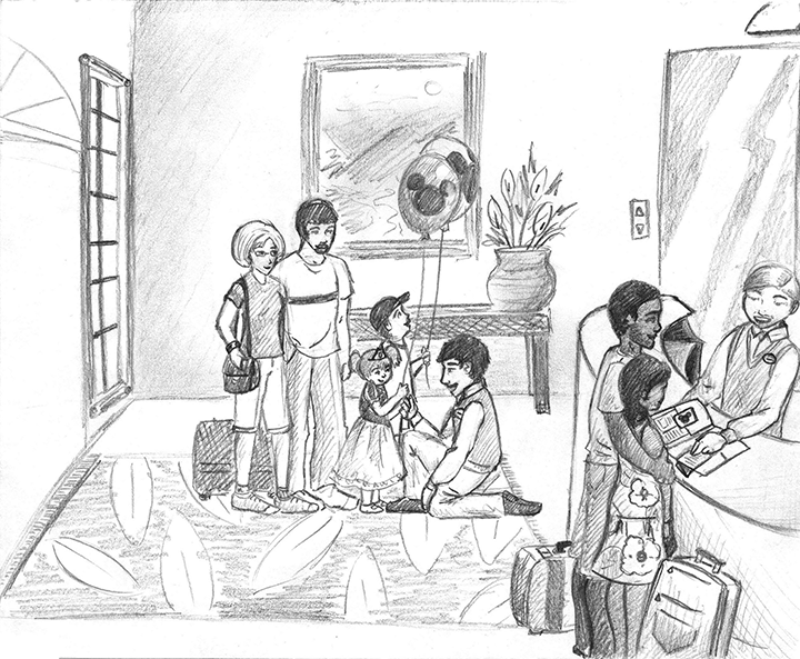 Hand drawn storyboard
