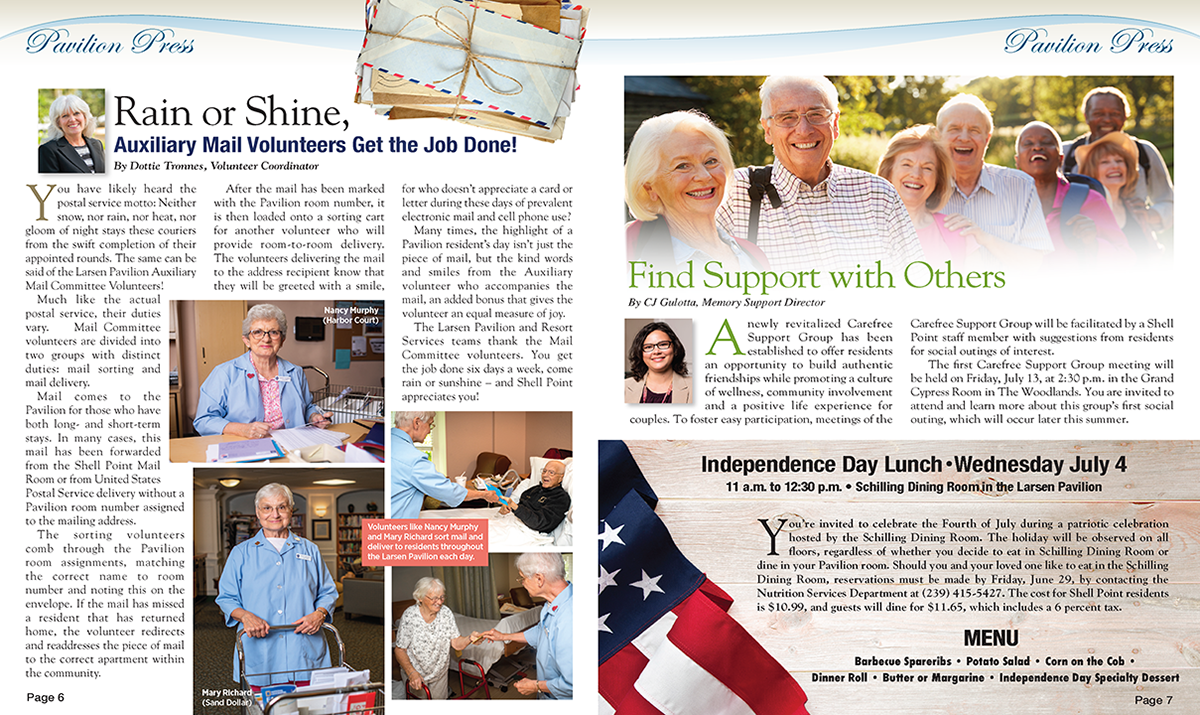 A3 bifold newsletter 6th and 7th page
