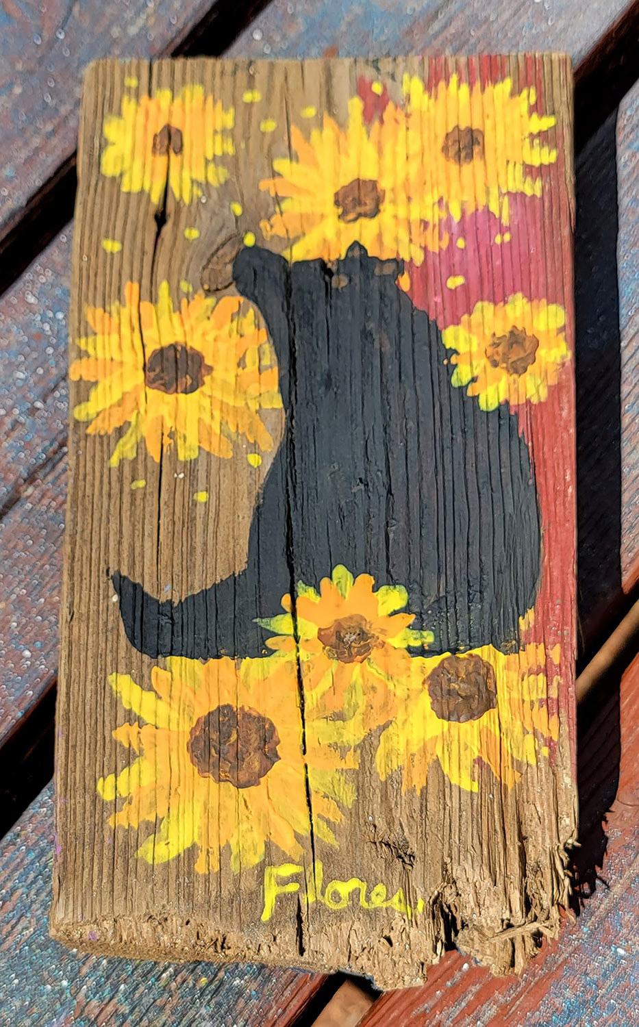 Black Bear in Flowers