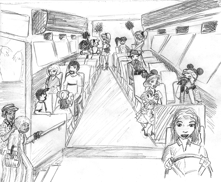 Hand drawn storyboard