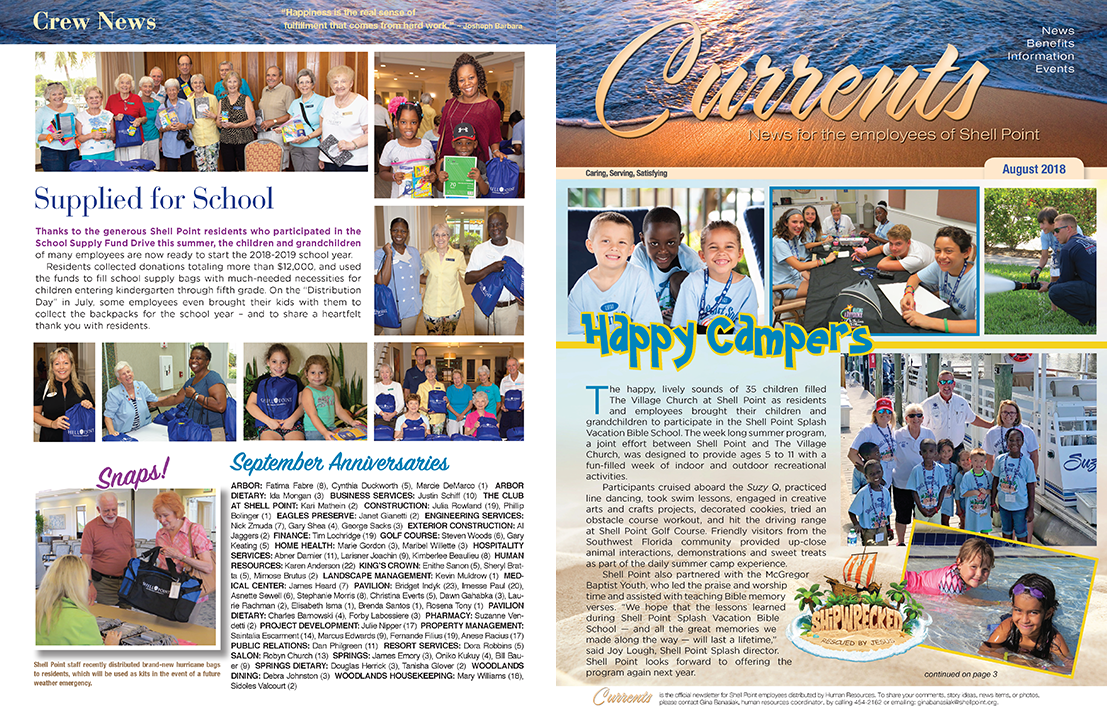 A3 bifold newsletter 1st and 4th page