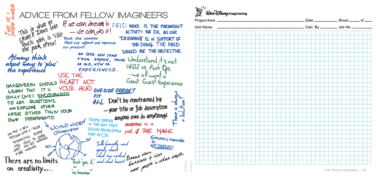 Customized participants quotes to look handwritten, across notes page.