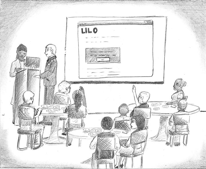 Hand drawn storyboard