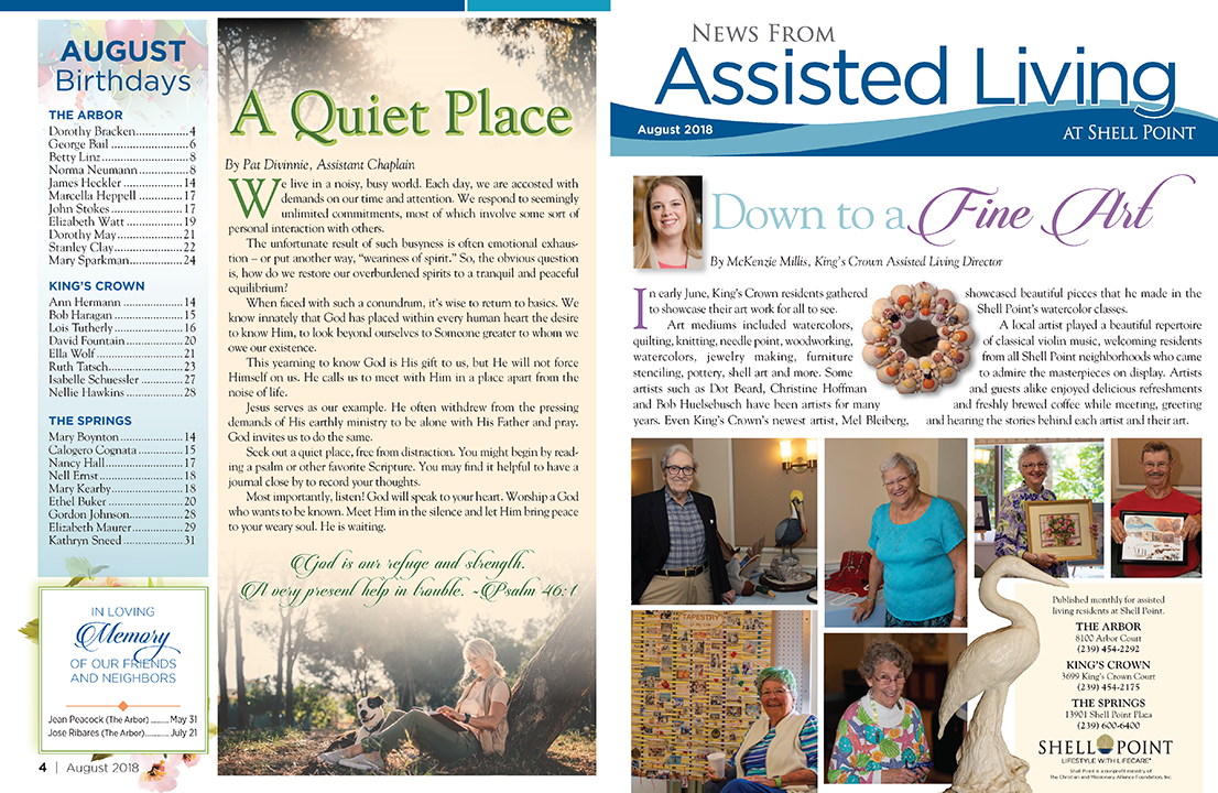A3 bifold newsletter 1st and 4th page