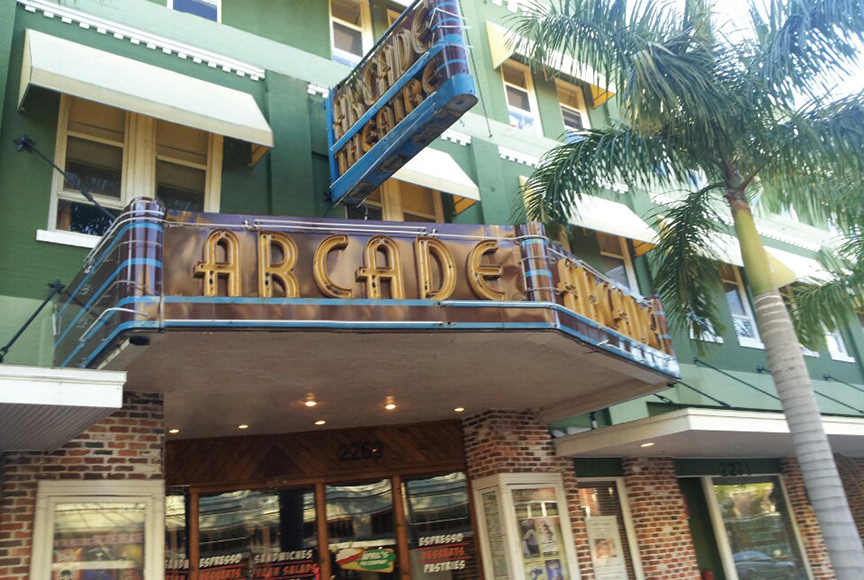 The Arcade AFTER - Removed palm tree and rebuilt signage