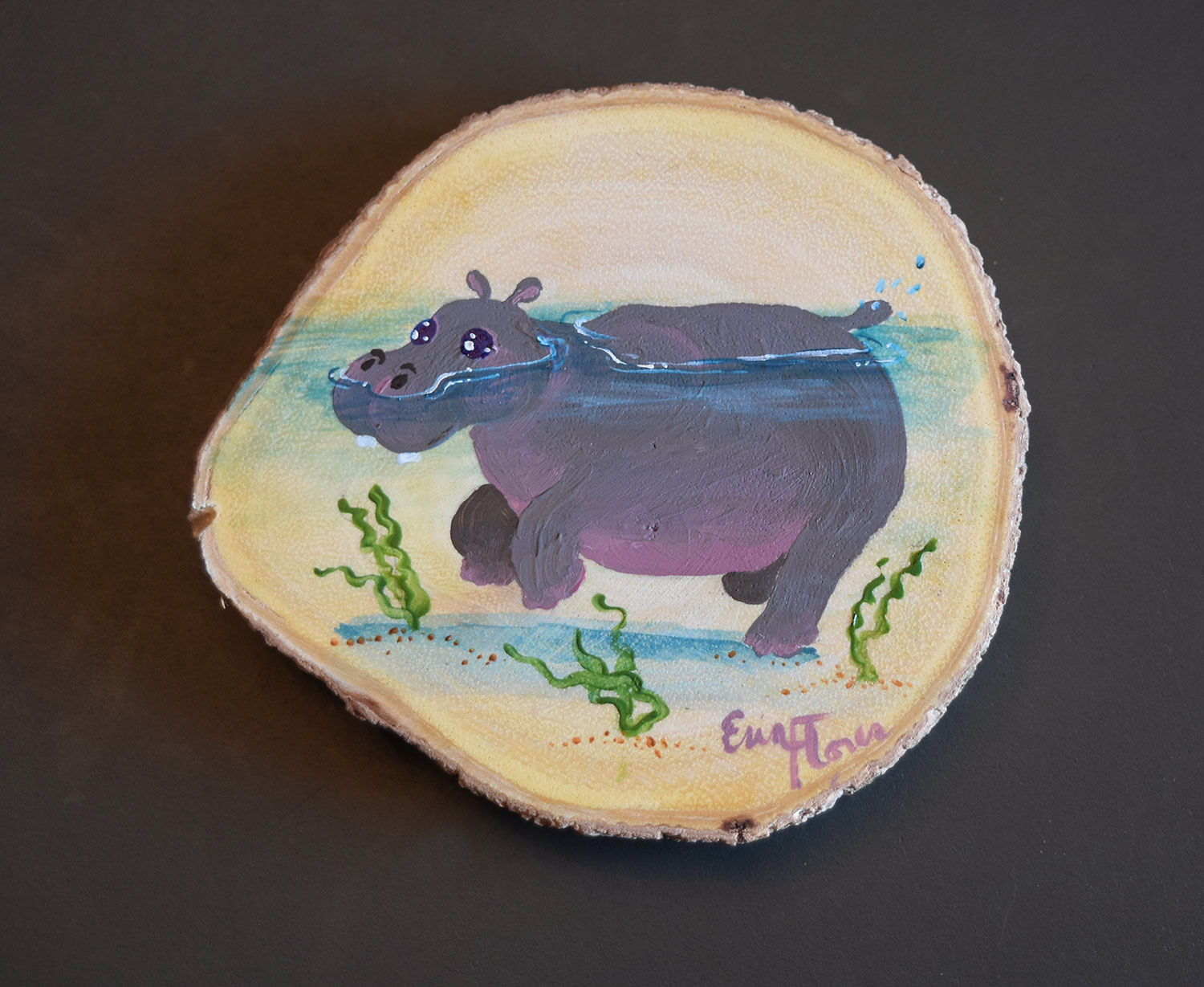 3"x3" Holly Hippo