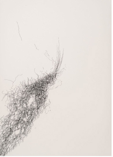Sonya Rademeyer / "the descent of breath" / 70cm(h) x 50 cm(w) / pen drawing on Artistico Fabriano 300gms / 2020 – 2023